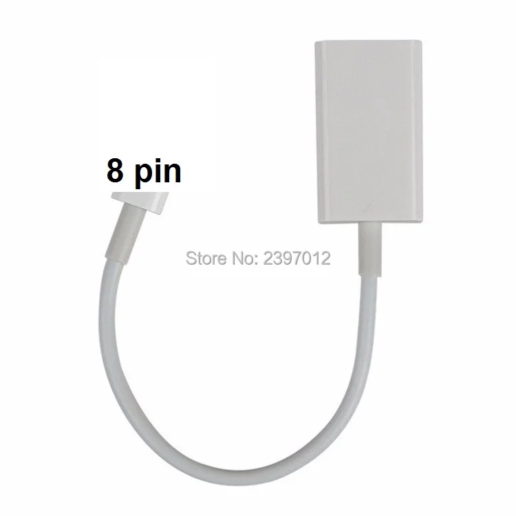 SZAICHGSI 8 pin папа к USB Женский OTG адаптер 8pin кабель для iPhone7 6 5 5C 5S iPad 4 Mini Air белый цвет