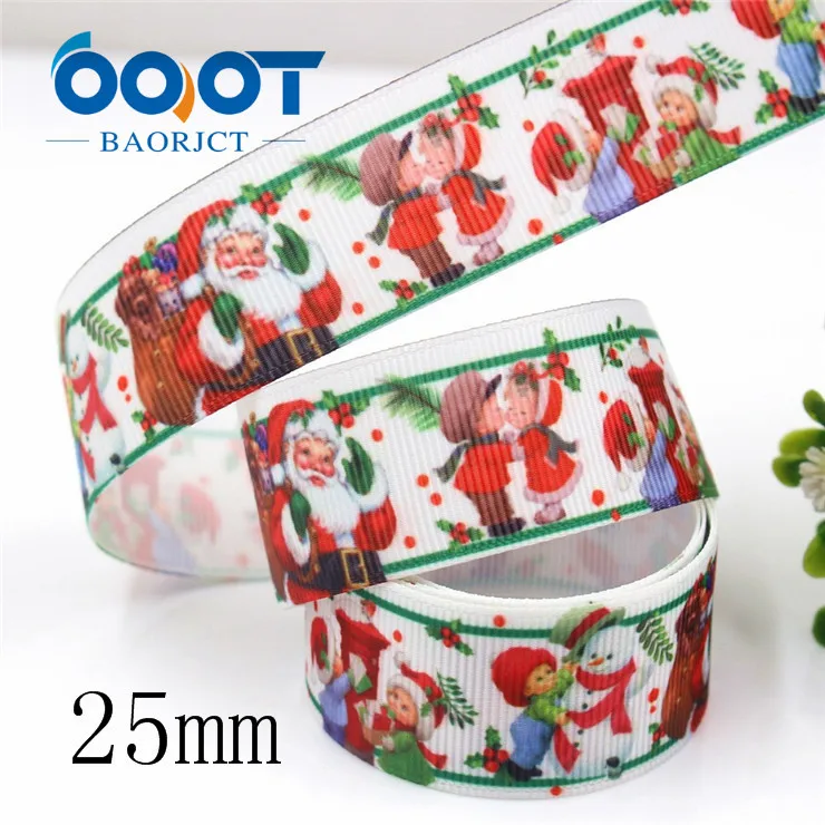 G-18925-1189 OOOT BAORJCT G-18925-1189, 25 мм/38 мм/75 мм 10 ярдов Рождество Ленты Термотрансферная печатная корсажная лента, DIY аксессуары для одежды - Цвет: G-18925-1189