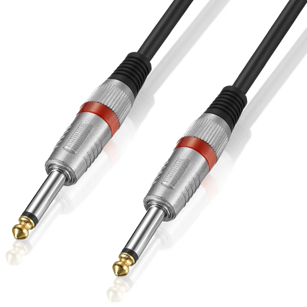 Bochara 1/4 ''Jack 6 5 мм до моно аудио кабель папа для усилителя электрогитары миксер 3
