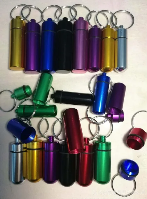 Новый Многоцветный Водонепроницаемый Алюминиевый Сплав Открытый Pill Box Первая