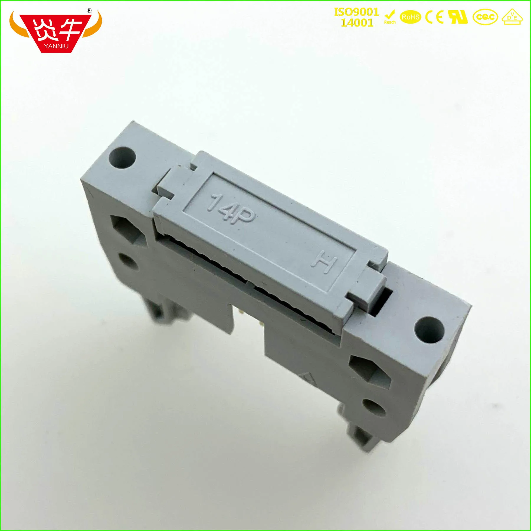 CRIMPING ROW LINE DC2-DIDC14P SOCKET BOX 2.54mm PITCH EJECTOR HEADER CONNECTOR 2*7P 14PIN CONTACT PART OF THE GOLD-PLATED YANNIU |