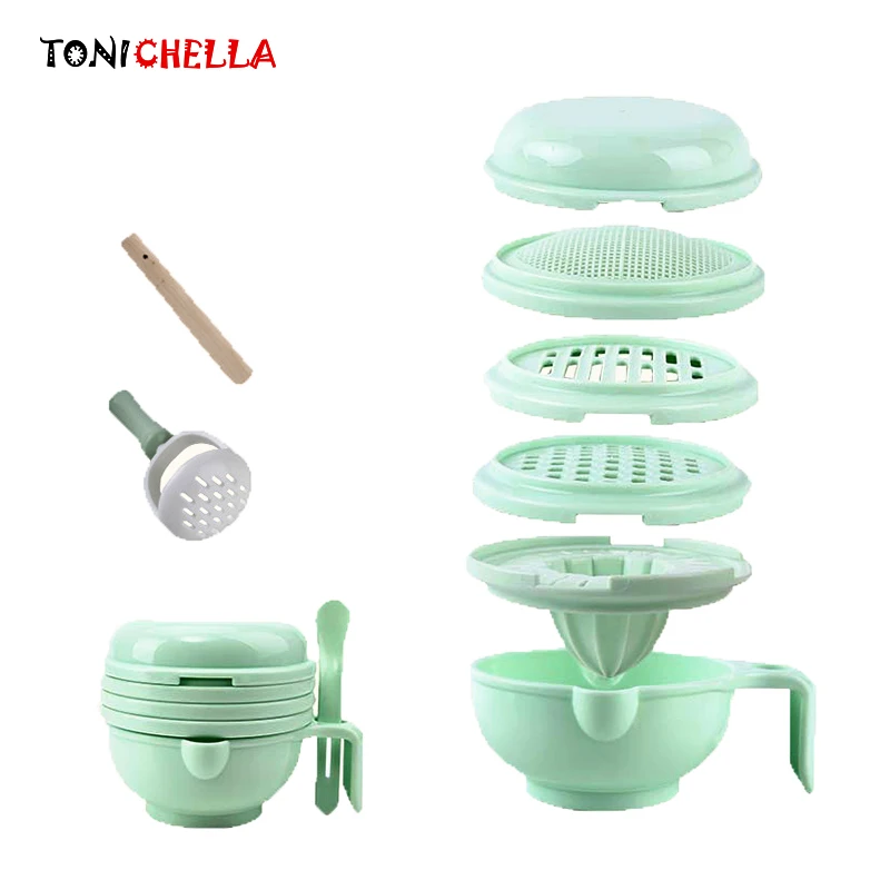 

Baby Grinding Food Supplement Feeding Grind Food Dishes Hygiene Kit Nibbler Infants Handmade Manual Plate Cooking Tools T0372