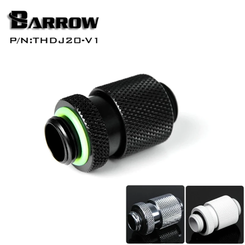 

Barrow, белый, черный, серебристый, G1/4 дюйма, поворотные разъемы типа «штырь-штырь», удлинитель (20-25 мм), ПК, система водяного охлаждения, Φ