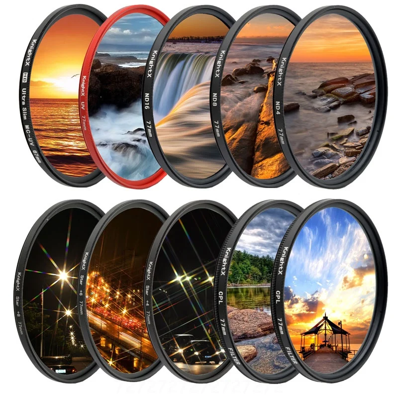 UV CPL ND Star 49 52 58 62 67 72 77 мм фильтр объектива камеры для canon sony nikon фотография 1300d