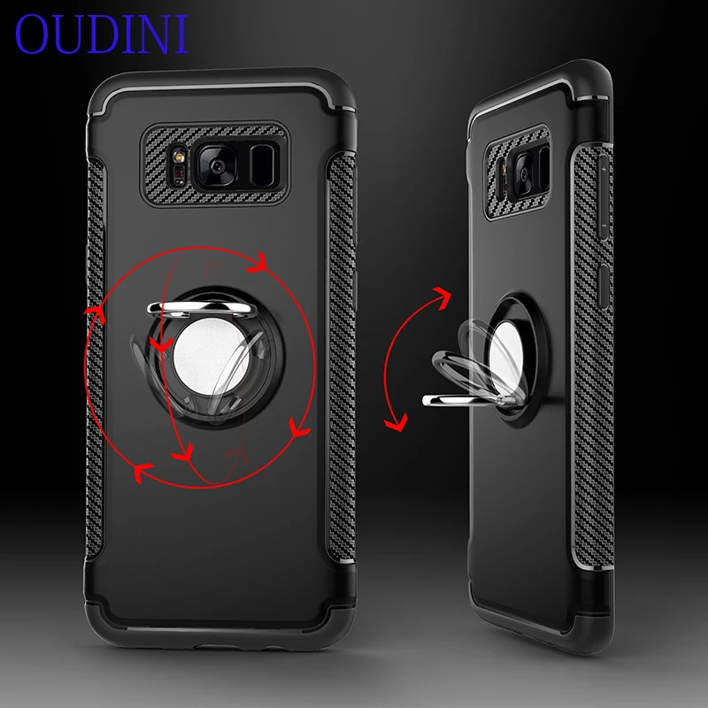 Чехол OUDINI для Samsung Galaxy s8 plus чехол с металлическим кольцом держателем