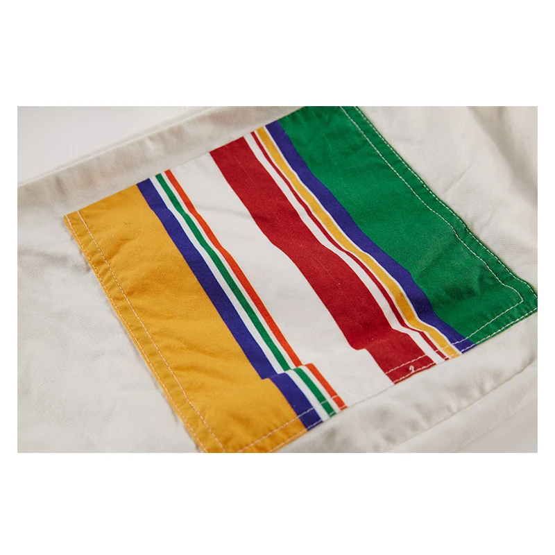 Новинка 2017 года холст Сумки лоскутное в радужную полоску Цвет блок Для женщин