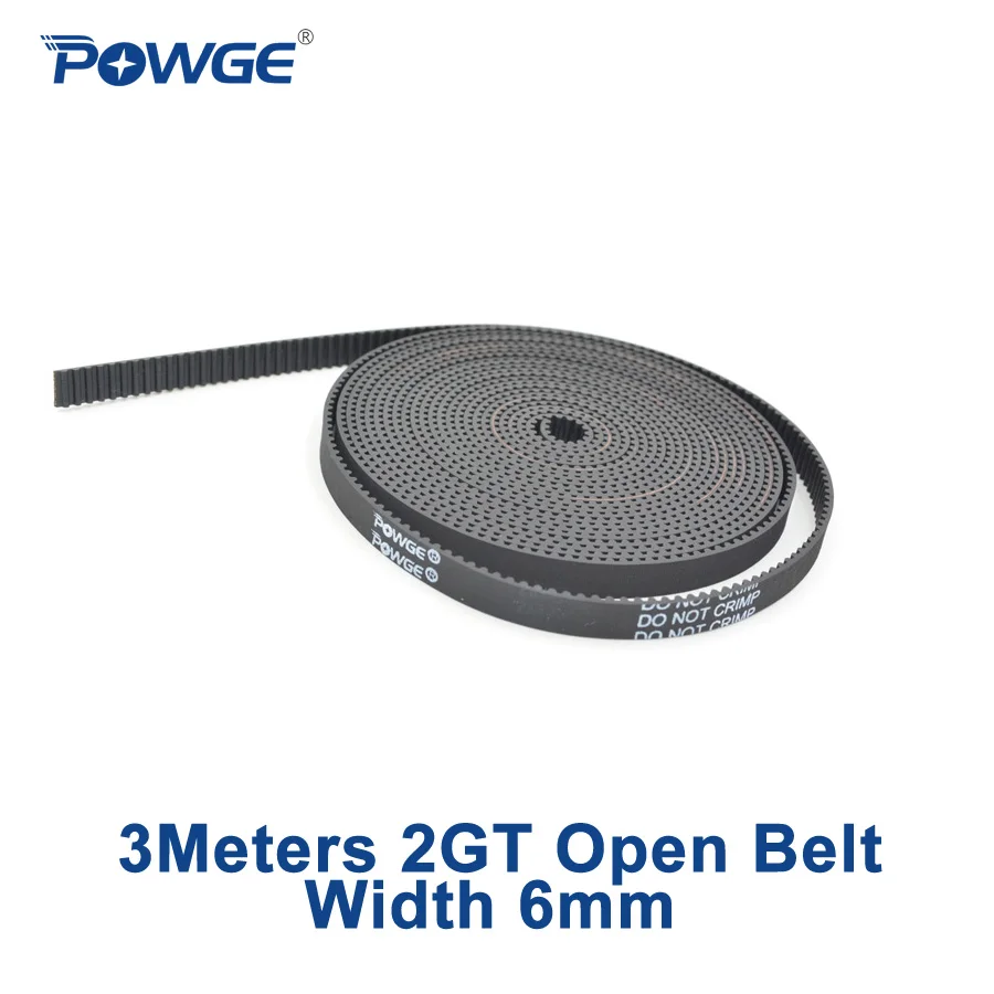 POWGE 2MGT 2M 2GT открытый синхронный ремень ГРМ GT2 6 ширина мм резиновая небольшая люфт