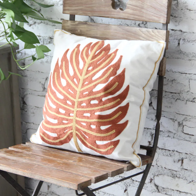 Классическая Вышивка 45*45 см хлопковая наволочка украшение для дома дивана