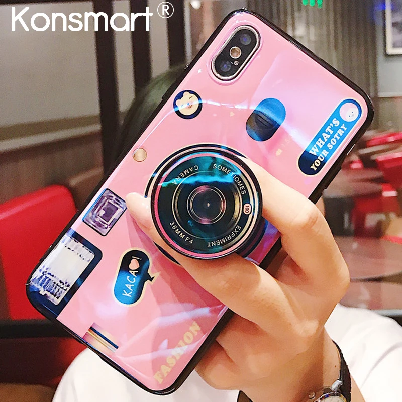 Чехол для телефона с подставкой iPhone 6S 6 7 8 X XS Max Plus силиконовый чехол Милая Розетка