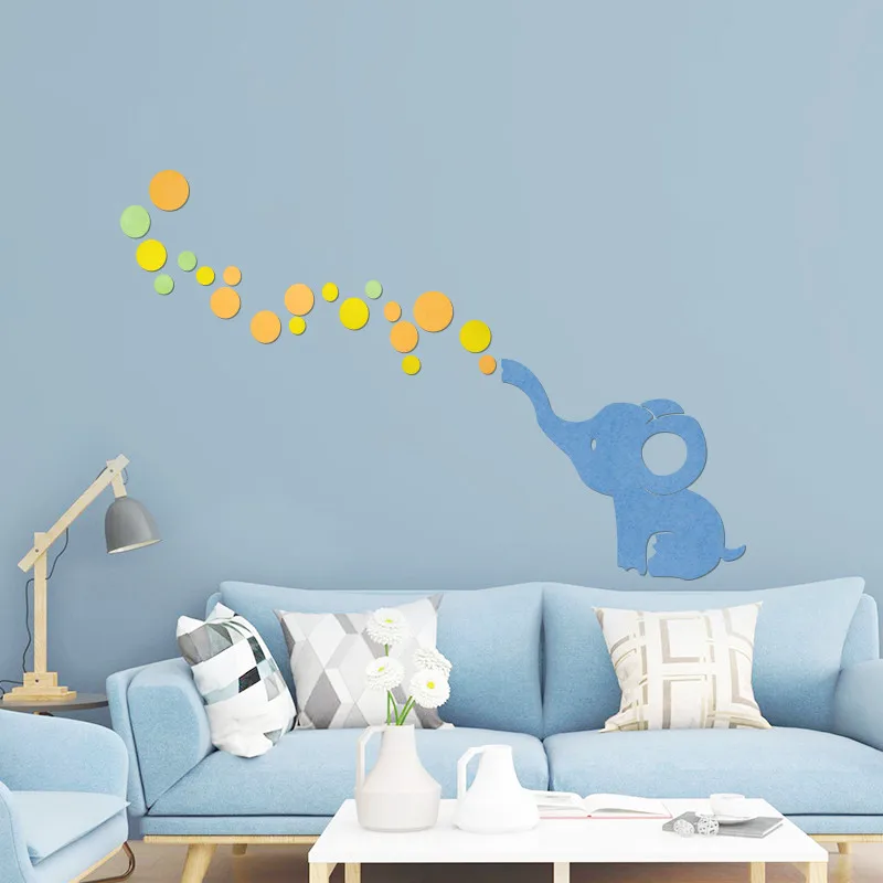 Слон пузыри ins украшение для детской комнаты настенная паста спальни войлочная 3D