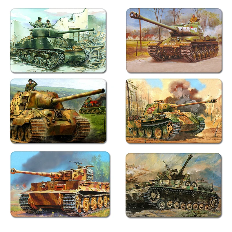 Marching Designs World War 2 WWII Tanks натуральный резиновый коврик для мыши Коврик ноутбука