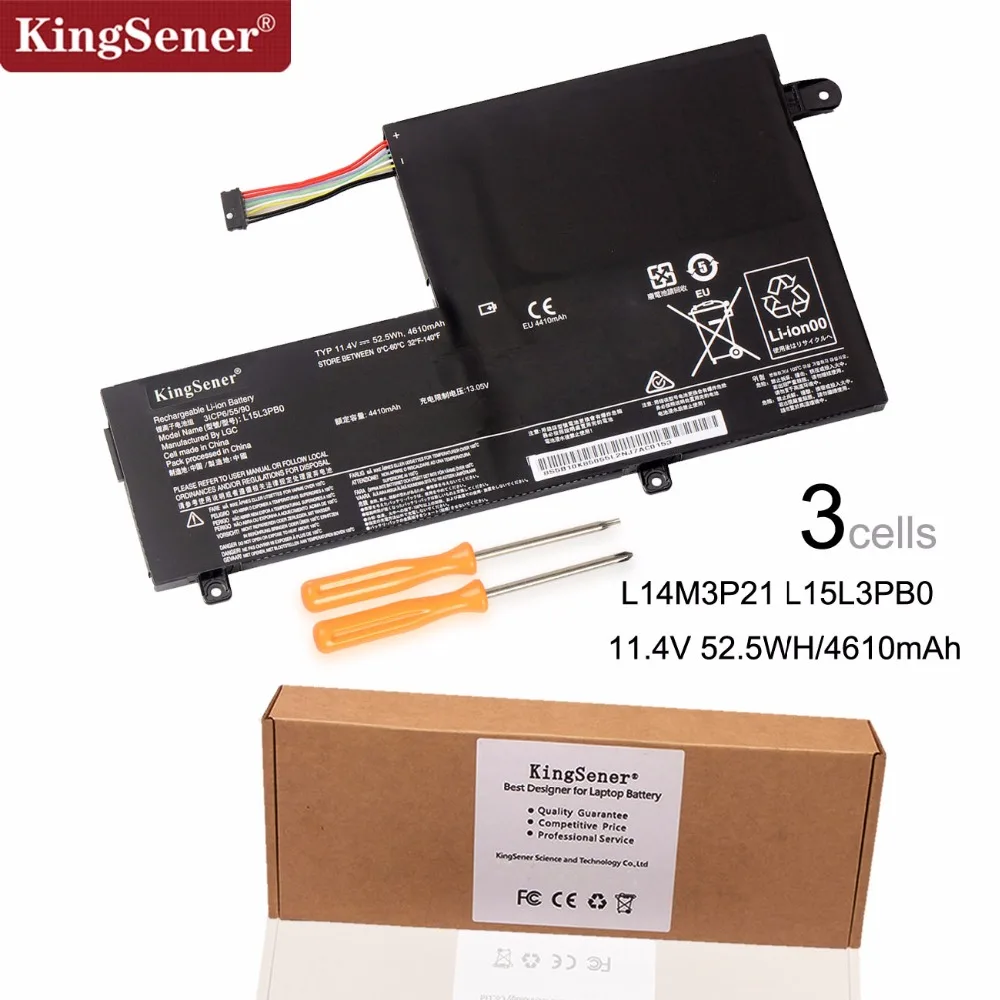 KingSener L14M3P21 L15L3PB0 ноутбук Батарея для lenovo Flex 3 1470 1570 Flex 4 1470 Йога 500 500-15 ISK край 2-1580 L14L3P21