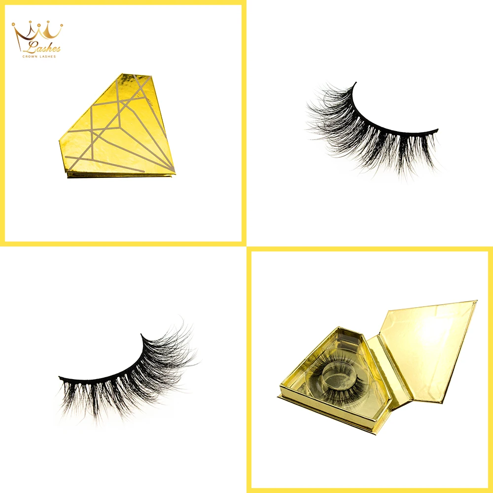 Корона ресниц 3d норковые ресницы накладные оптом упаковочная коробка личный