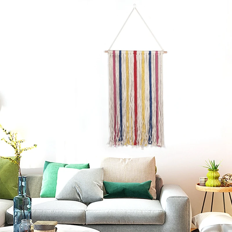 ТКАННАЯ кисточка в богемном стиле гобелен макраме Настенный декор домашний