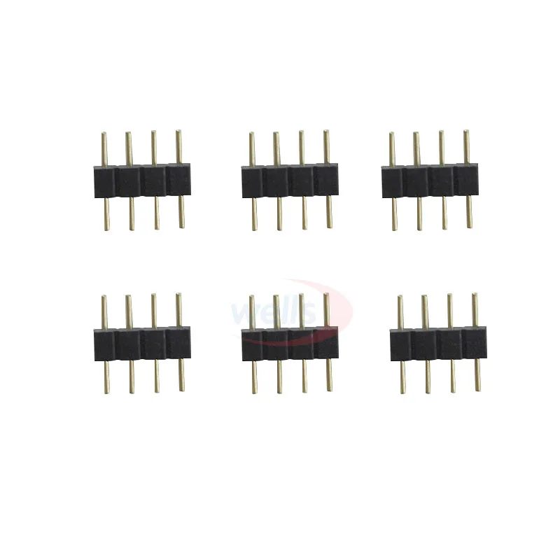 

Free shipping100~1000pcs double 4 pin needle 4pin RGB connector male type for 3528 5050 RGB LED strip led accessories