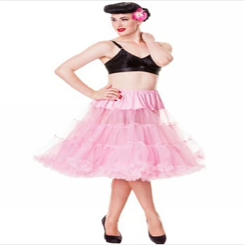Pink 20 шт., юбка-пачка, Женская фатиновая юбка, изготовленная на заказ, длина 65 см, 2 слоя тюля, 1 подкладка, пушистая, мягкая, сексуальная, плиссированная шифоновая юбка-пачка - Цвет: Pink