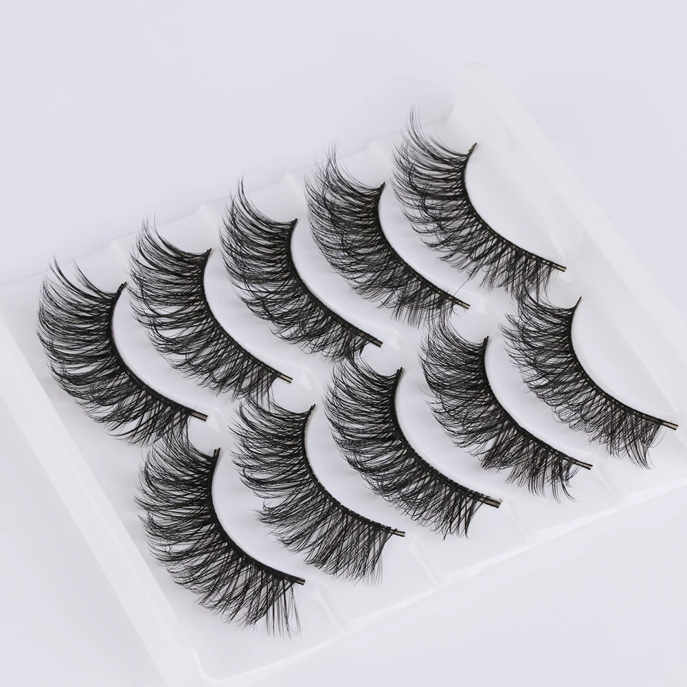 5 пар объемные нечистоплотные накладные ресницы искусственные ручной работы для