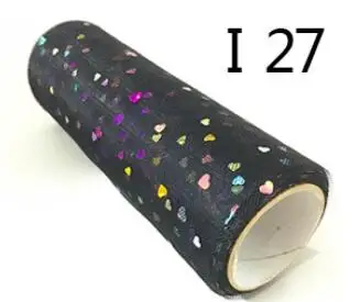 27 Юбка-пачка с пайетками и сердечками; юбка из ткани для свадьбы, Рождества, дня рождения, вечеринки; 15 см в ширину; 10 ярдов в рулоне; TJ089 - Цвет: 27