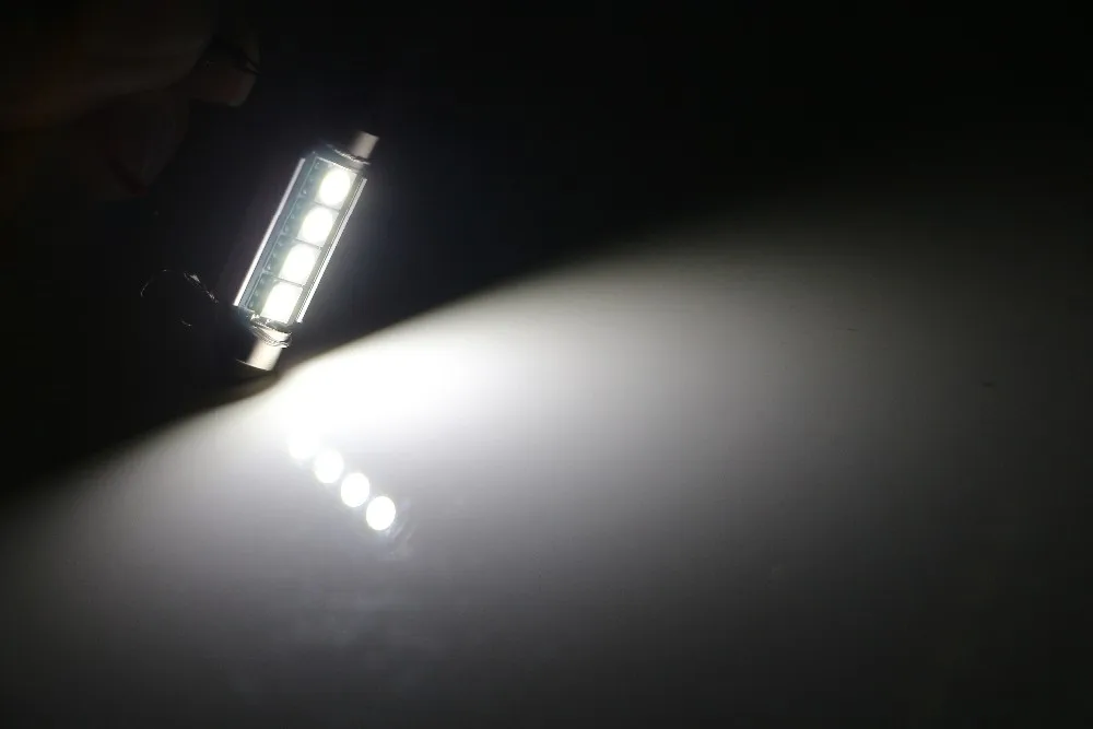 6 шт. CANBUS 39 мм C5W c10w 4 SMD 5050 светодиодный белого и синего цвета ошибок автомобиля номерной знак света лампы купол с фестонами светодиодные лампы источник 39 мм 12 V 6x