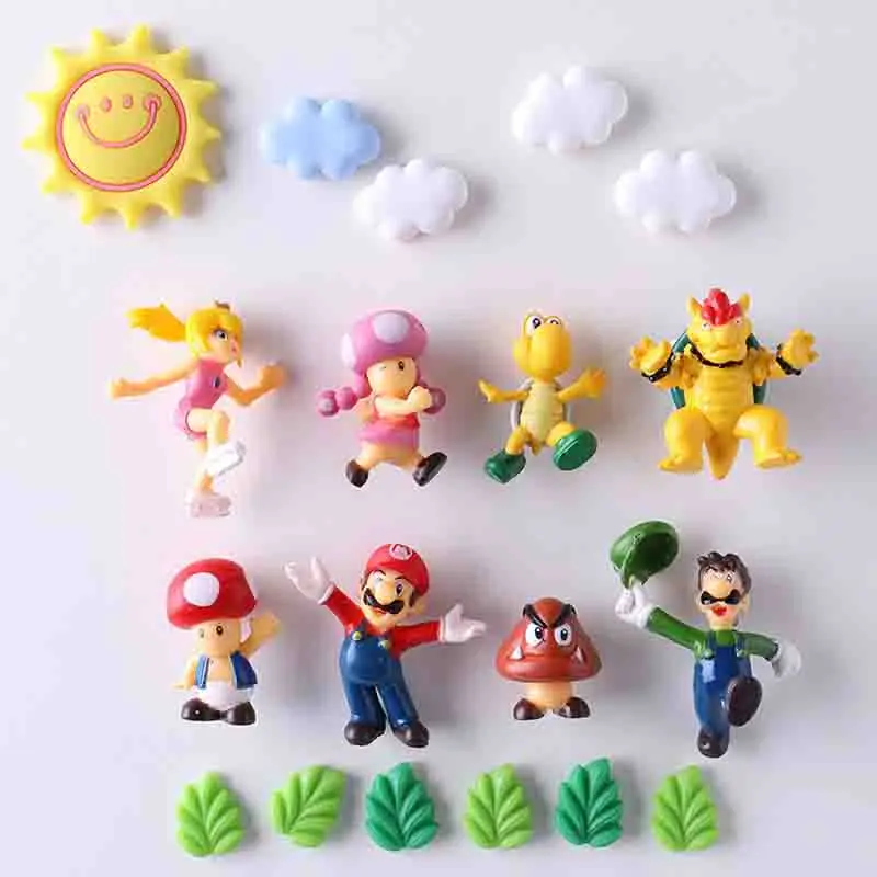 19 Combinations 8/12/17/19/22/64 шт. 3D с рисунком из игры "Братья Супер Марио". Магниты на холодильник стикер сообщений домашний декор детские игрушки подарок на день рождения - Цвет: 19 Combinations