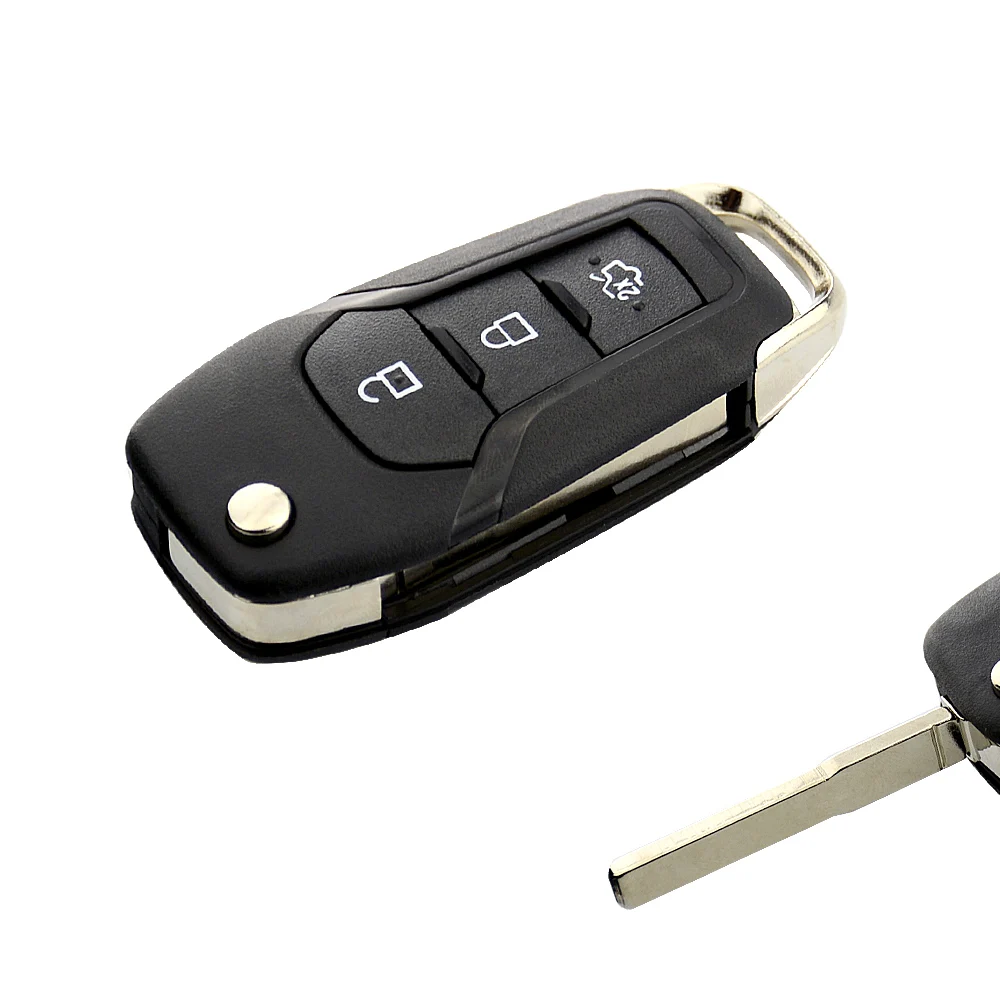 OkeyTech для Ford ключ оболочки 3 кнопки флип складной авто замена корпуса лезвие дистанционного ключа автомобиля брелок чехол Fob для Ford