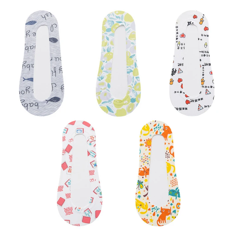 Женские невидимые носки-башмачки нескользящие носки с низким вырезом короткие в