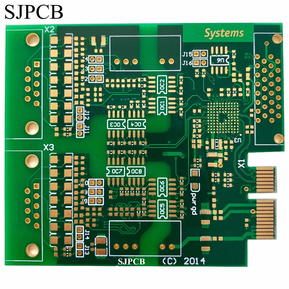 Многослойная 4-слойная печатная плата SJPCB индивидуальный дизайн BGA фаска золотой