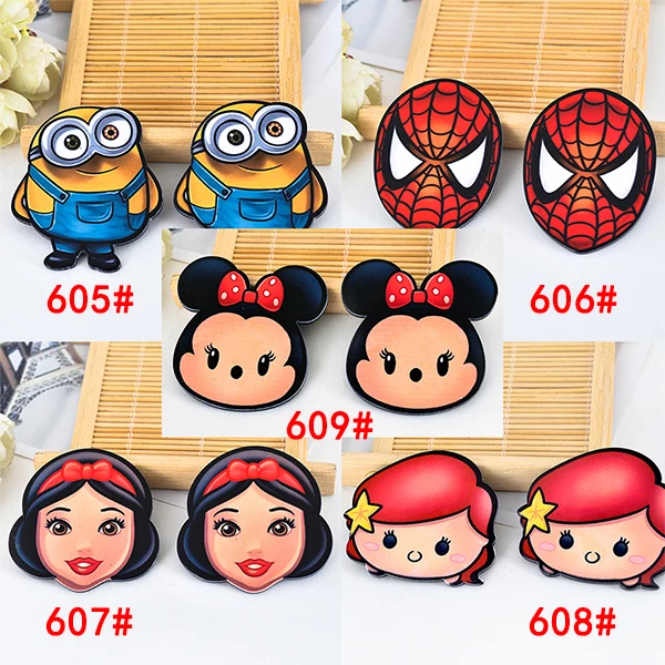 Мультфильм патч Человек паук фигурка ремесла плоское заднее украшение из смолы