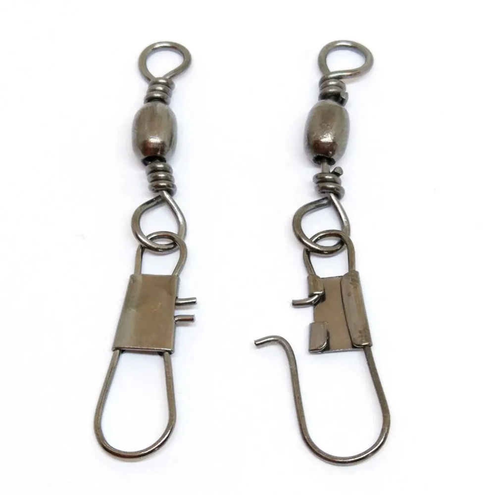 500pcs/Lot fishing barrel swivels with interlock snaps connector tackle F1003 size #5/0 to #16 | Спорт и развлечения