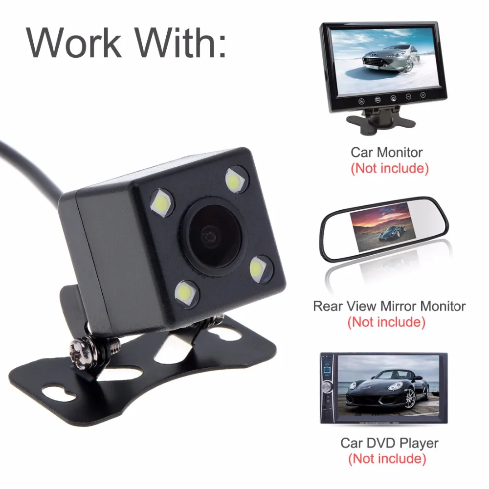 CCD 4 светодиодный прибор ночного видения DC 12V для автомобиля с динамической