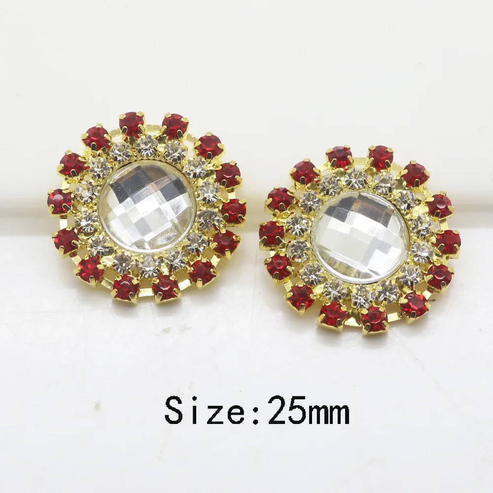 10 шт. круглые алмазные пуговицы 25 мм|rhinestone buttons|diamond buttonsflat back buttons |