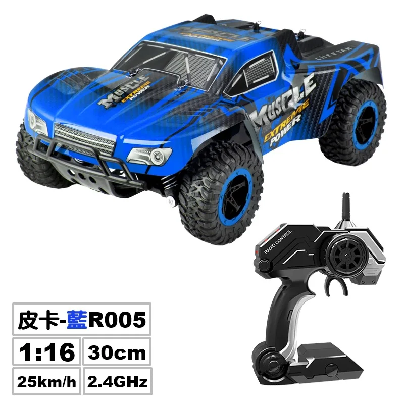R005 Blue 1:16 RC Автомобиль 2,4G электрический пульт дистанционного управления модель детский задний привод колеса гусеничный Bigfoot внедорожные автомобили наружные игрушки для мальчика подарок - Цвет: R005 Blue