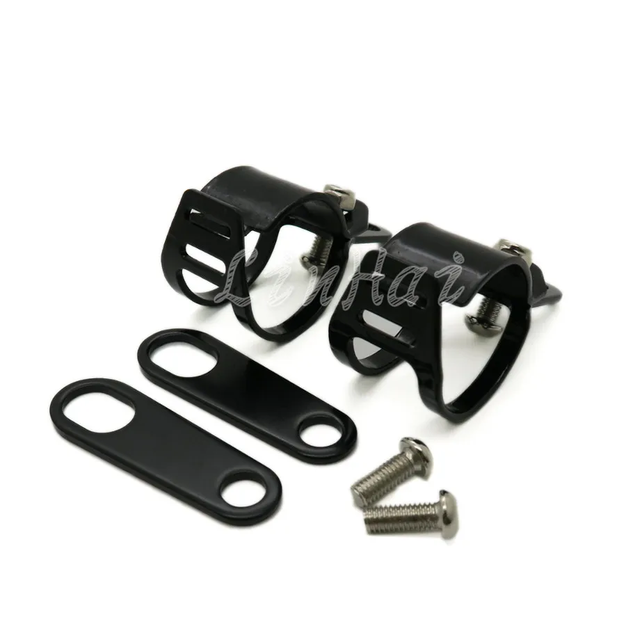 Мотоциклетные черные передние и задние поворотные сигналы держатель вилки