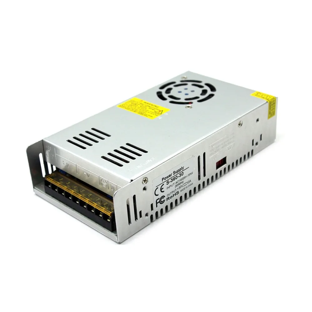 DC48V 360 Вт выключатель питания 110/220 В переменного тока в постоянный ток 12В 24В 36В 48В