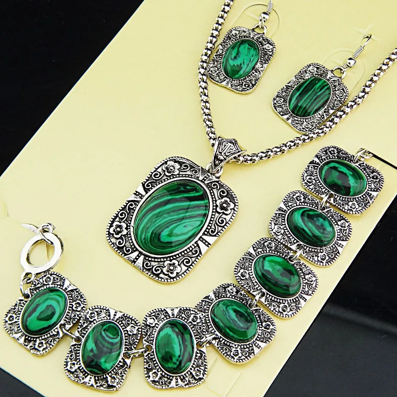 Комплект женских ювелирных украшений браслет и ожерелье серебро 3 шт. | Украшения