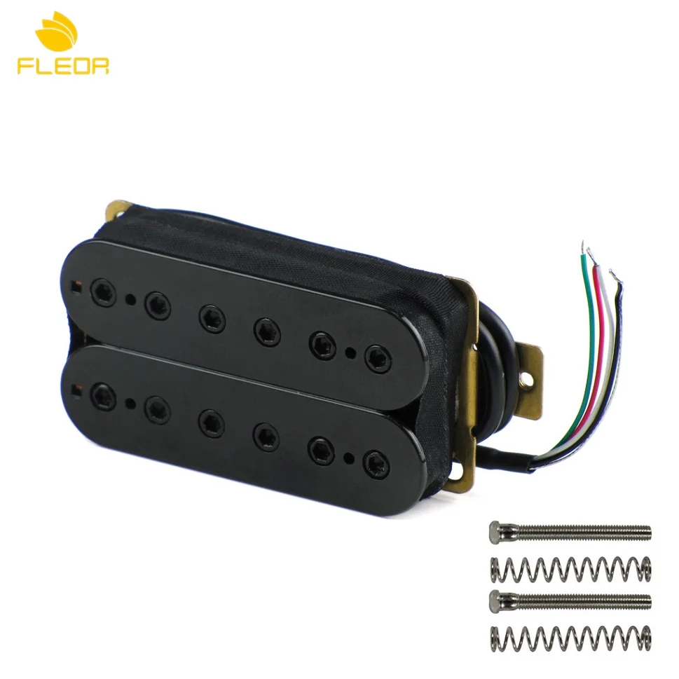 50 Neck Black FLEOR 1 шт. электрогитара с двойной катушкой хамбакер звукосниматель мостовой/шеи пассивный звукосниматель w/регулировка высоты винты разные цвета - Цвет: 50 Neck Black
