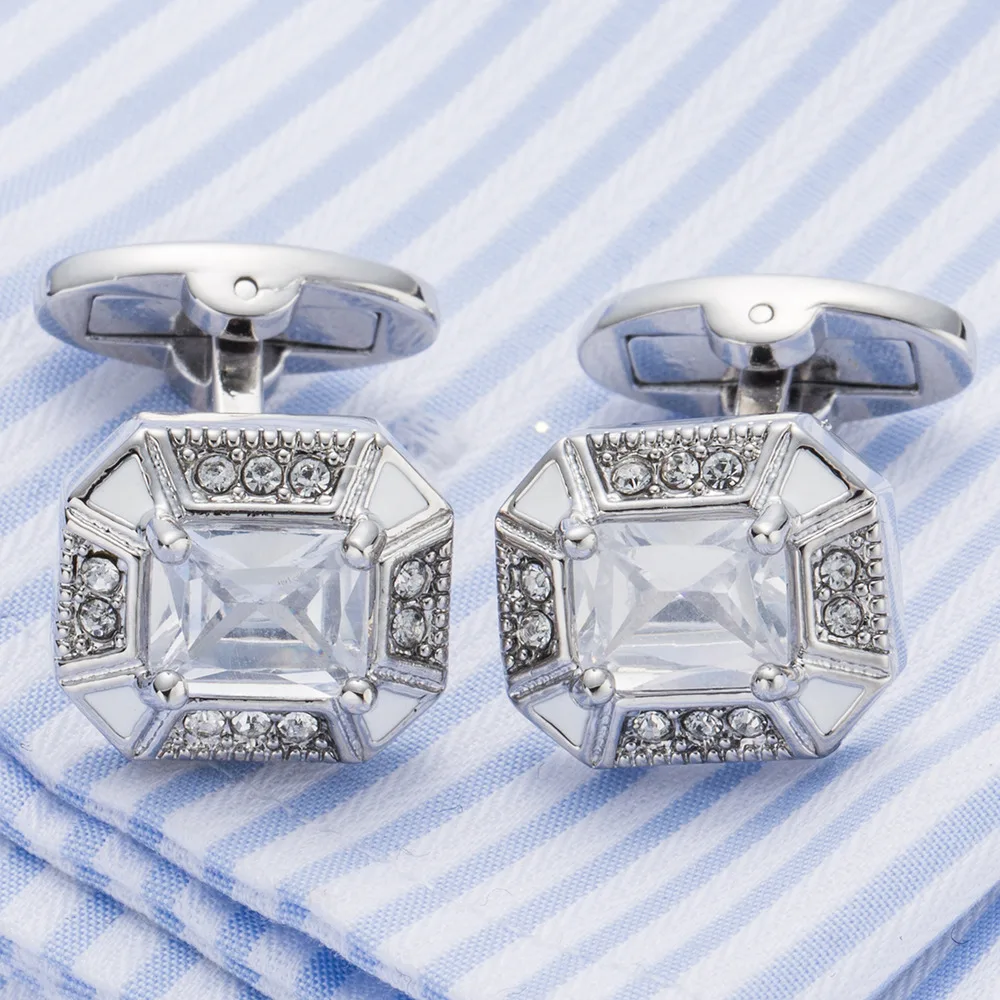 Мужские Запонки с французской рубашкой кристаллами 522 | Украшения и аксессуары