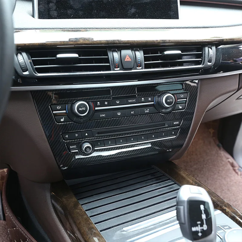 Панель управления громкостью в стиле АБС из углеродного волокна для BMW X5 F15 2014-2018