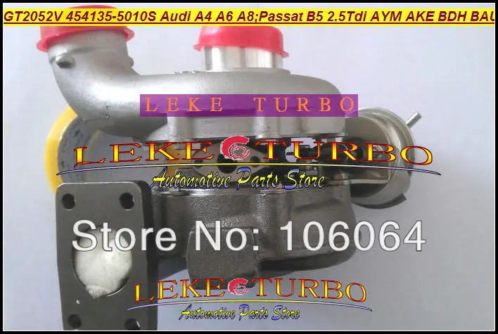 GT2052V 454135 5010S 059145701D Турбокомпрессор для Audi A4 A6 A8 Volkswagen Passat B5 Skoda Superb I 2.5L TDI