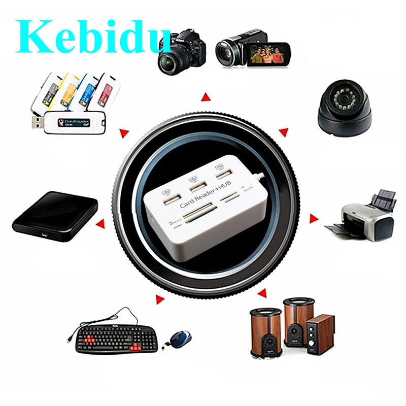 Многофункциональный USB концентратор Kebidu 3 0 разветвитель с портами