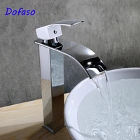 dofaso brass bathroom basin faucet mixer deck mount cold and hot water faucets