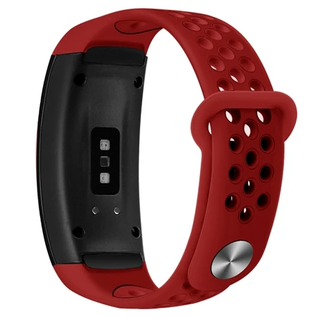 Double Red Yuedaer Двойной Цветной силиконовый ремешок для samsung gear Fit 2 спортивный браслет для samsung gear Fit 2 Pro SM-R360 ремешок для часов - Цвет: Double Red
