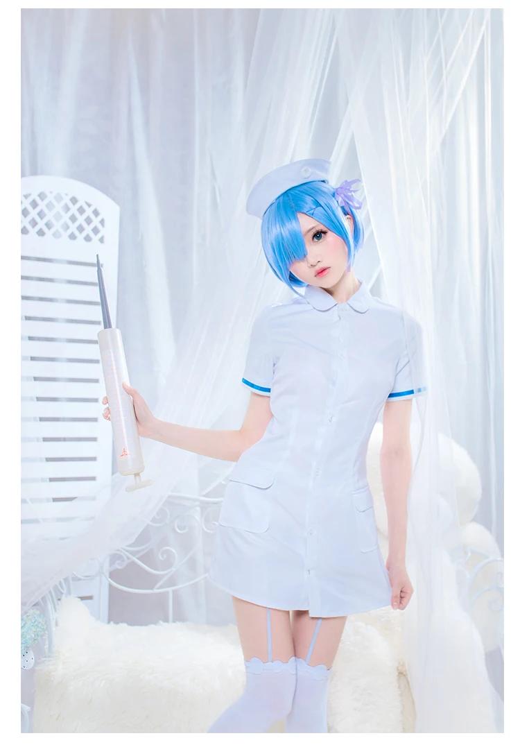 

Re:Life in a different world from zero Rem Cosplay Costume Nurse Suit