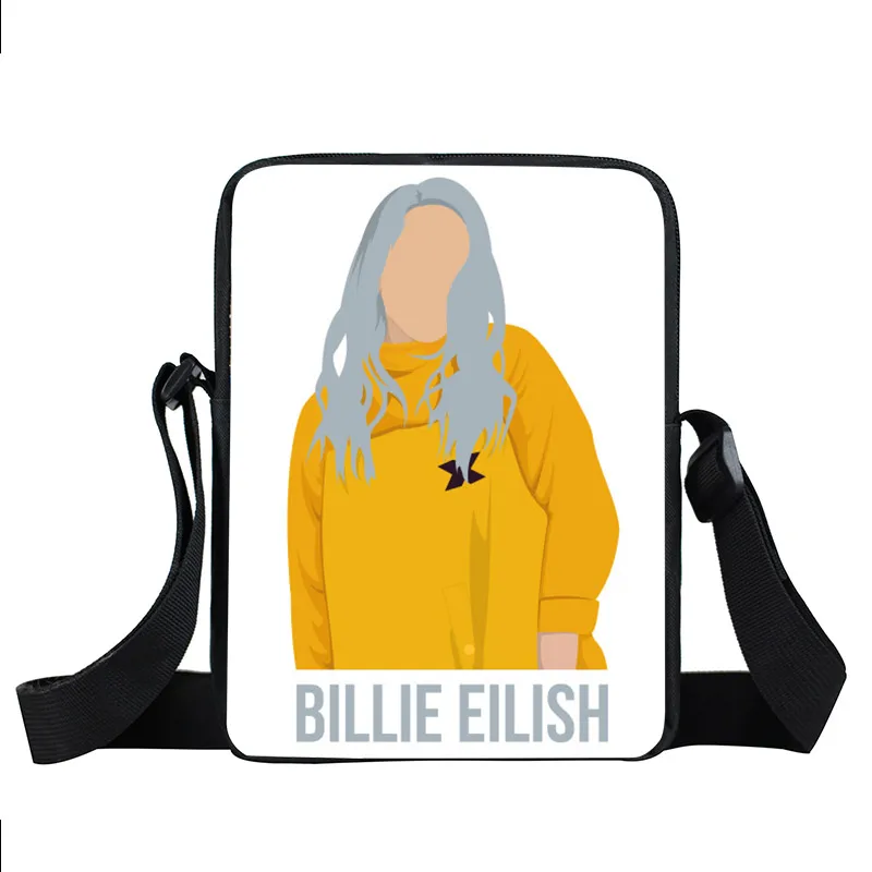 xkb em12 Billie Eilish мини-сумка-мессенджер в стиле хип-хоп сумки через плечо женские сумки для мальчиков и девочек сумки через плечо bookbag rapper модные сумки в подарок - Цвет: xkb em12