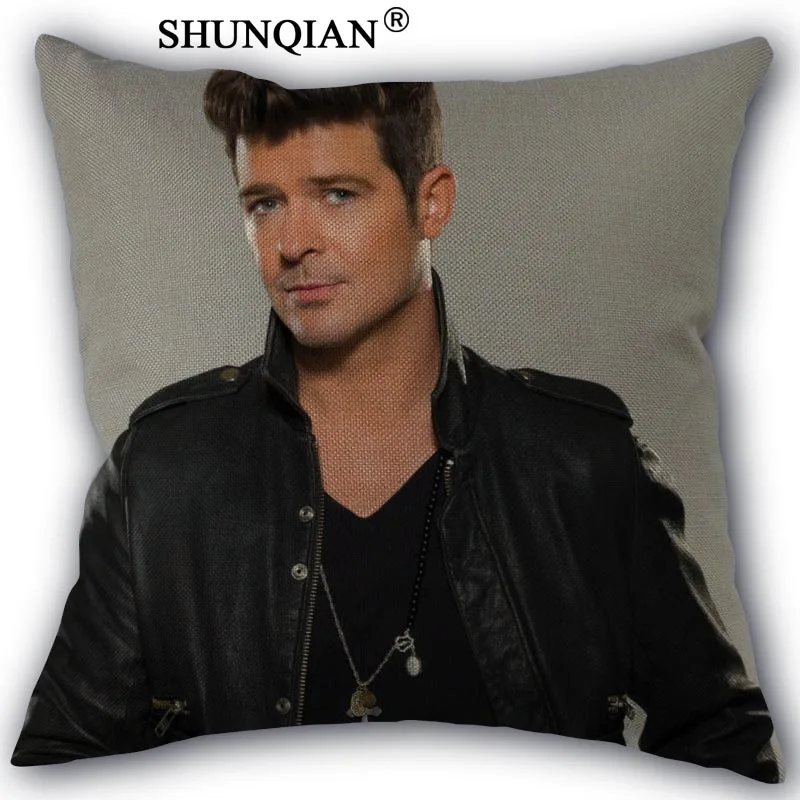 

New Arrival robin thicke Custom cotton Pillowcases zipper Custom Pillow Case More Size Custom your image gift
