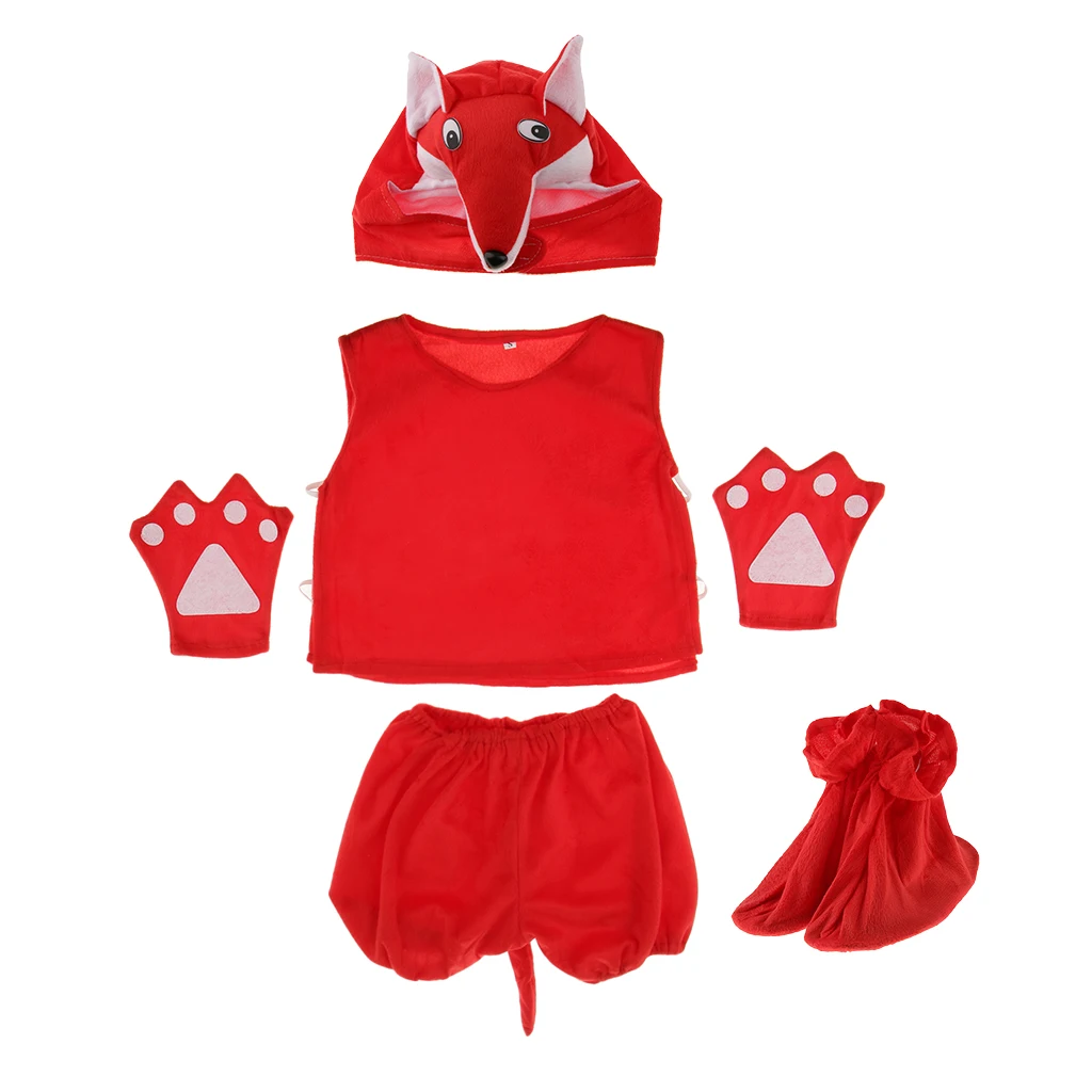 

Kids Animal Costume Set Lowrie Hat Top Shorts Gloves Shoes Party Halloween