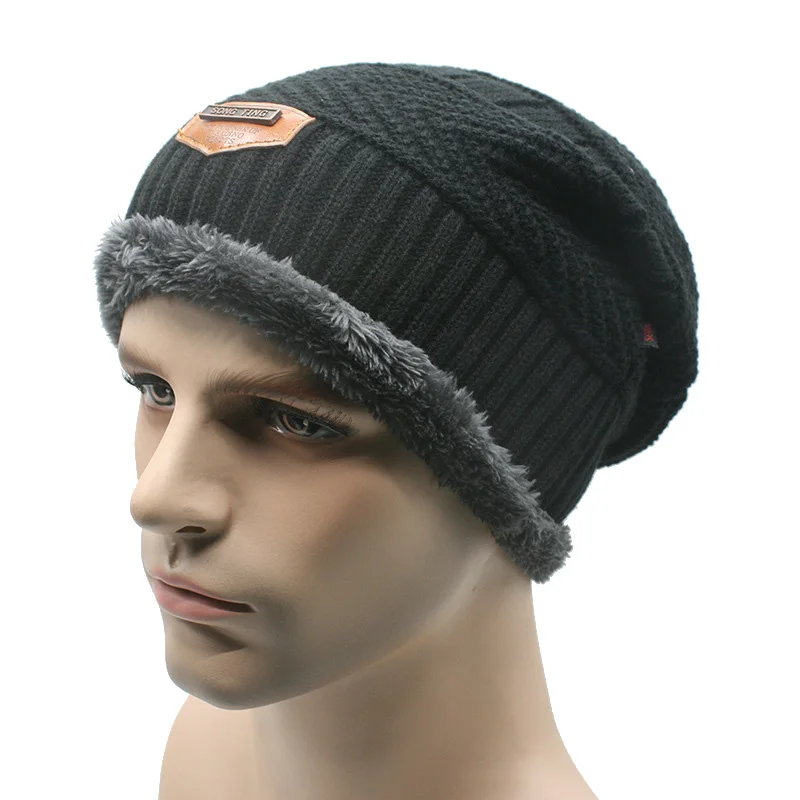 Шапочки вязать мужская зимняя шапка шапки Skullies капот зимние шапки для мужчин и для женщин шапочка открытый лыжи теплый багги Cap