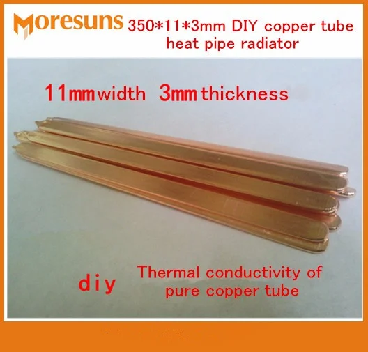 

Free Ship 5pcs 350*11*3mm DIY Sintered heat pipe/copper tube heat pipe radiator/Thermal conductivity of pure copper tube