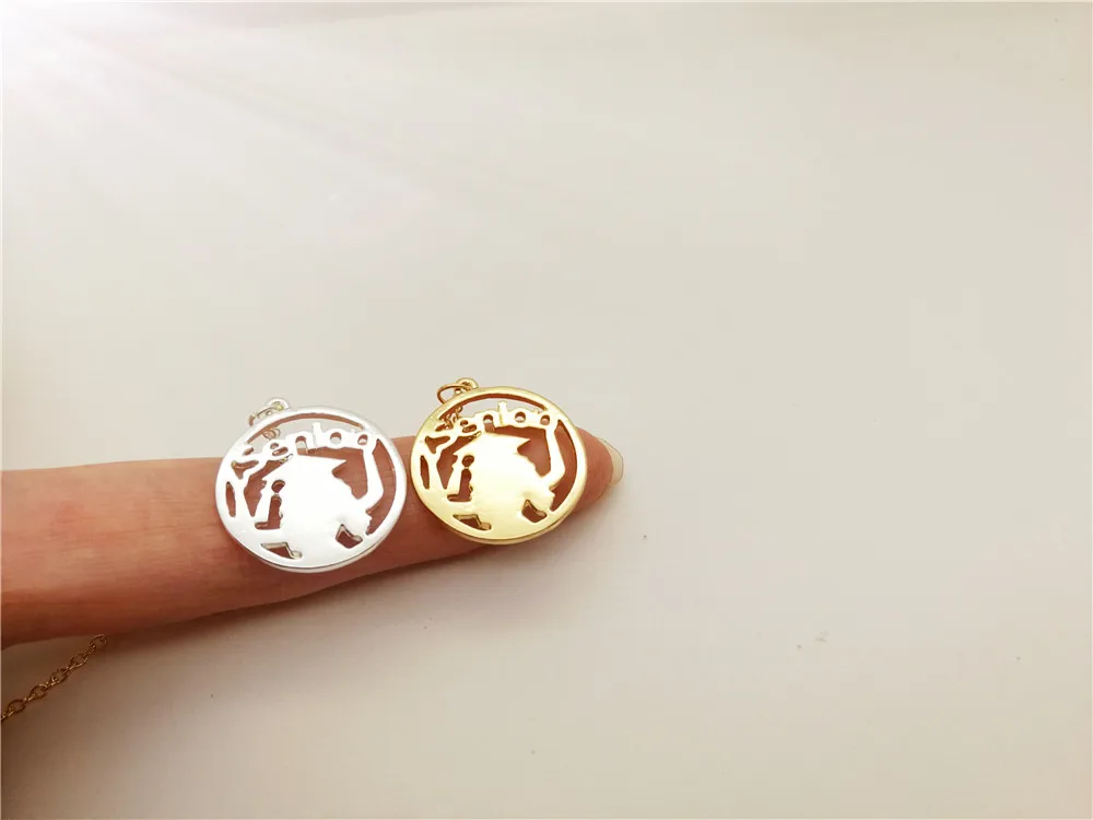 Ожерелье с буквенным принтом в виде букв круглого круга ожерелье для выпускного