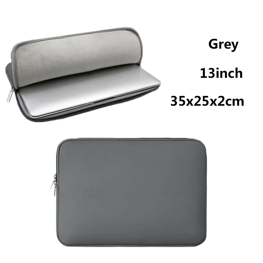 Grey 13inch Сумка для ноутбука чехол сумка для планшета, ПК плюшевая внутренняя защита поверхности Мягкий Портативный - Цвет: Grey 13inch